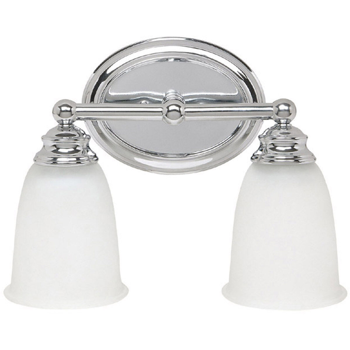 Booker 2 Light 12 inch Chrome Vanity Light Wall Light