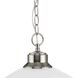 Terra 1 Light 16.63 inch Brushed Nickel Pendant Ceiling Light