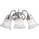 Clarence 3 Light 16.13 inch Brushed Nickel Bath Vanity Wall Light