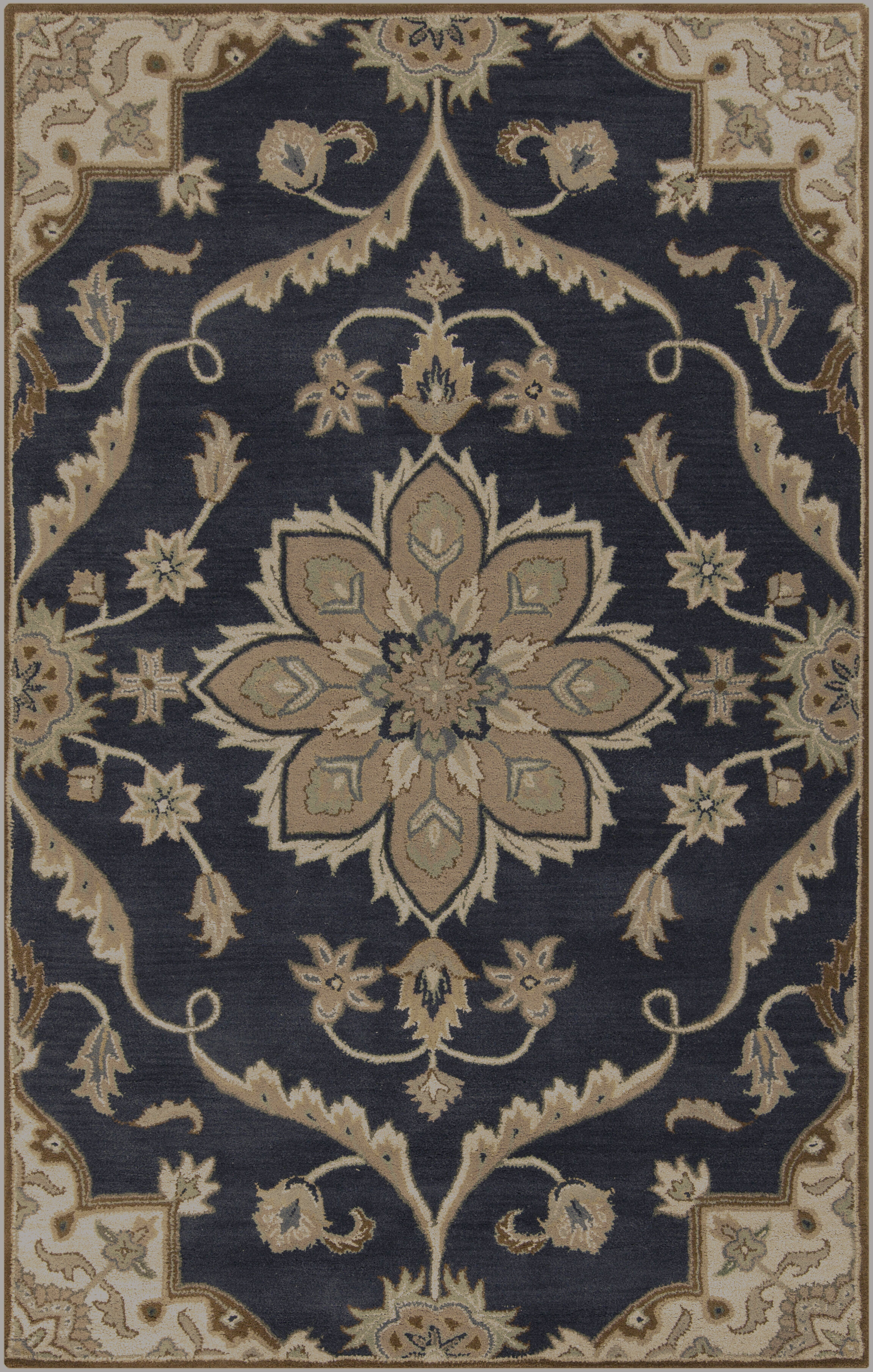 Edda 36 X 24 inch Ink Blue Rug, Rectangle