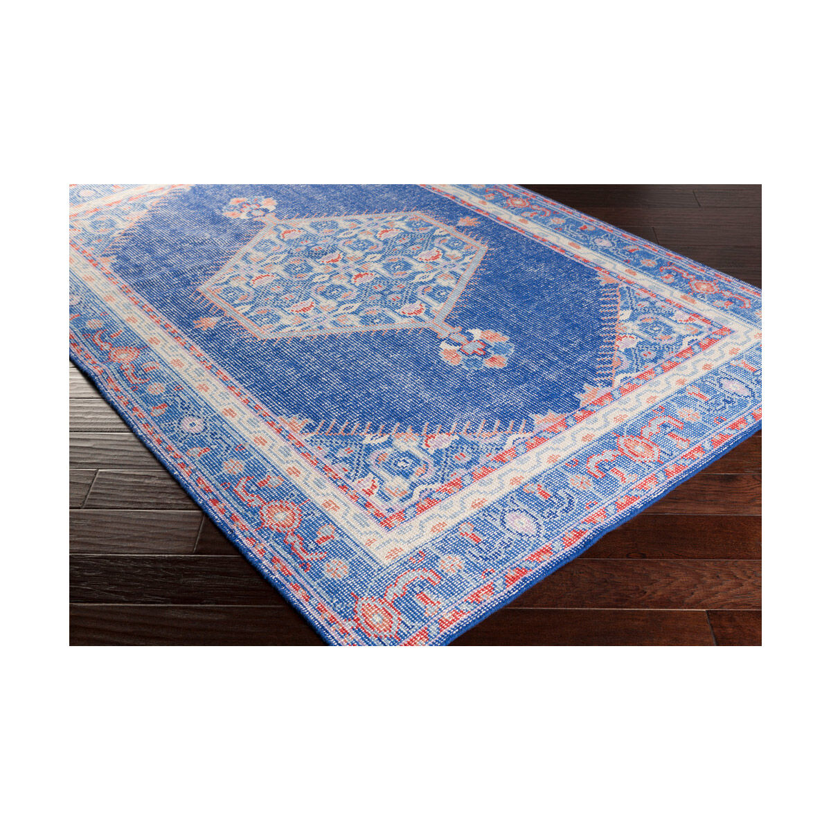 Luella 102 X 66 inch Dark Blue/Bright Red/Mauve/Camel/Denim/Khaki Rugs, Wool