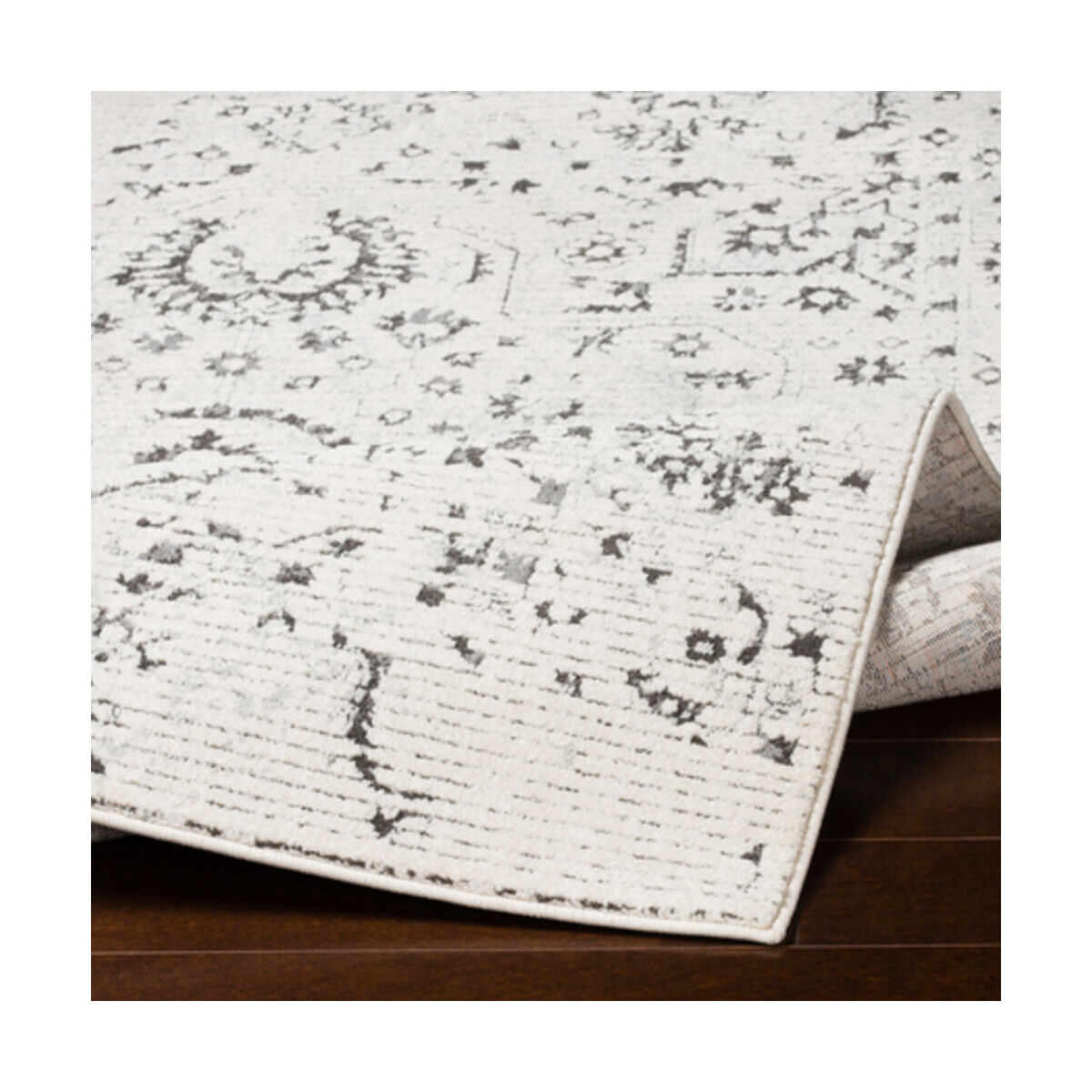 Aqualina 87 X 63 inch Charcoal/Medium Gray/Beige/Taupe Rugs, Rectangle