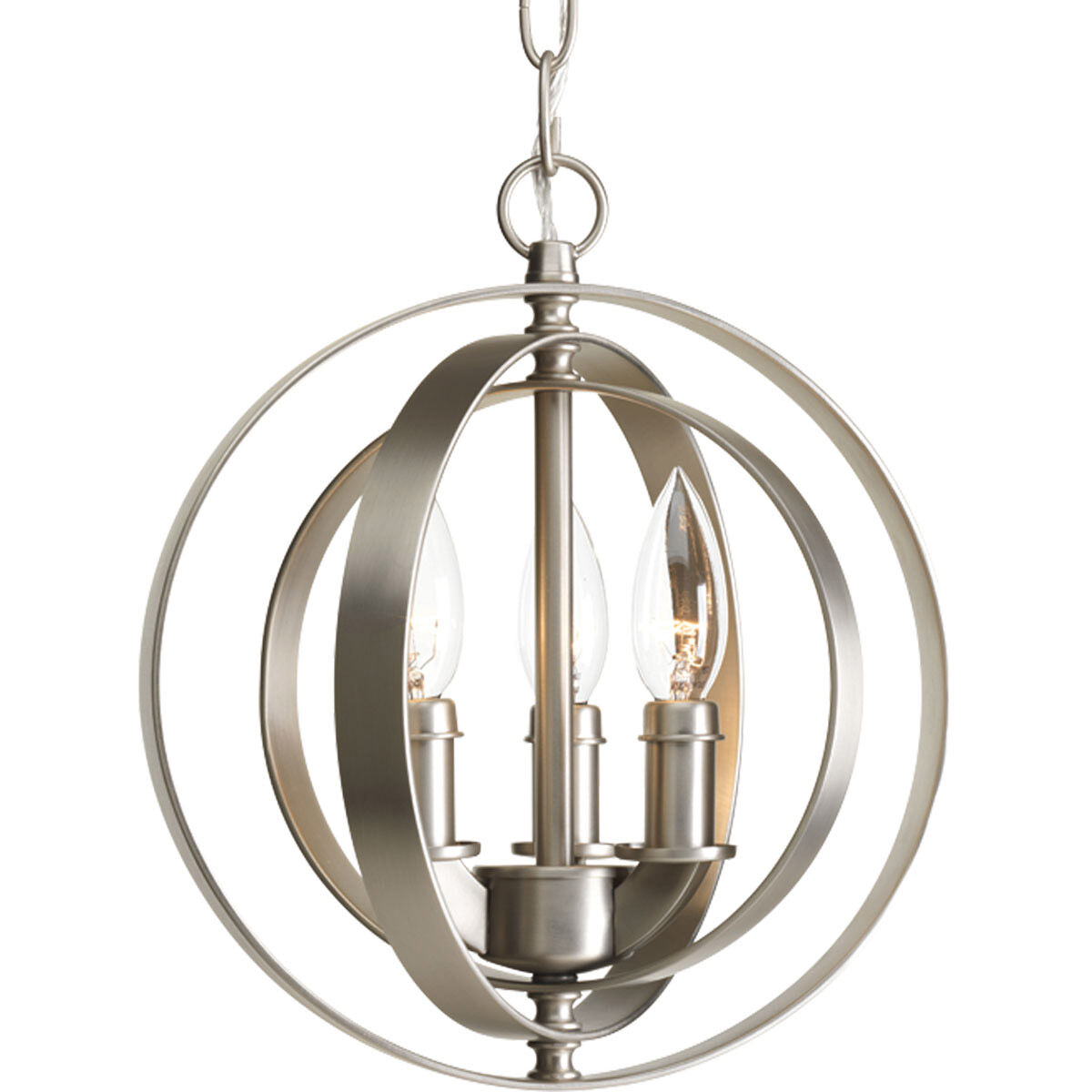 Buster 3 Light 10.12 inch Burnished Silver Pendant Ceiling Light