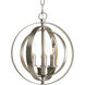 Buster 3 Light 10.12 inch Burnished Silver Pendant Ceiling Light