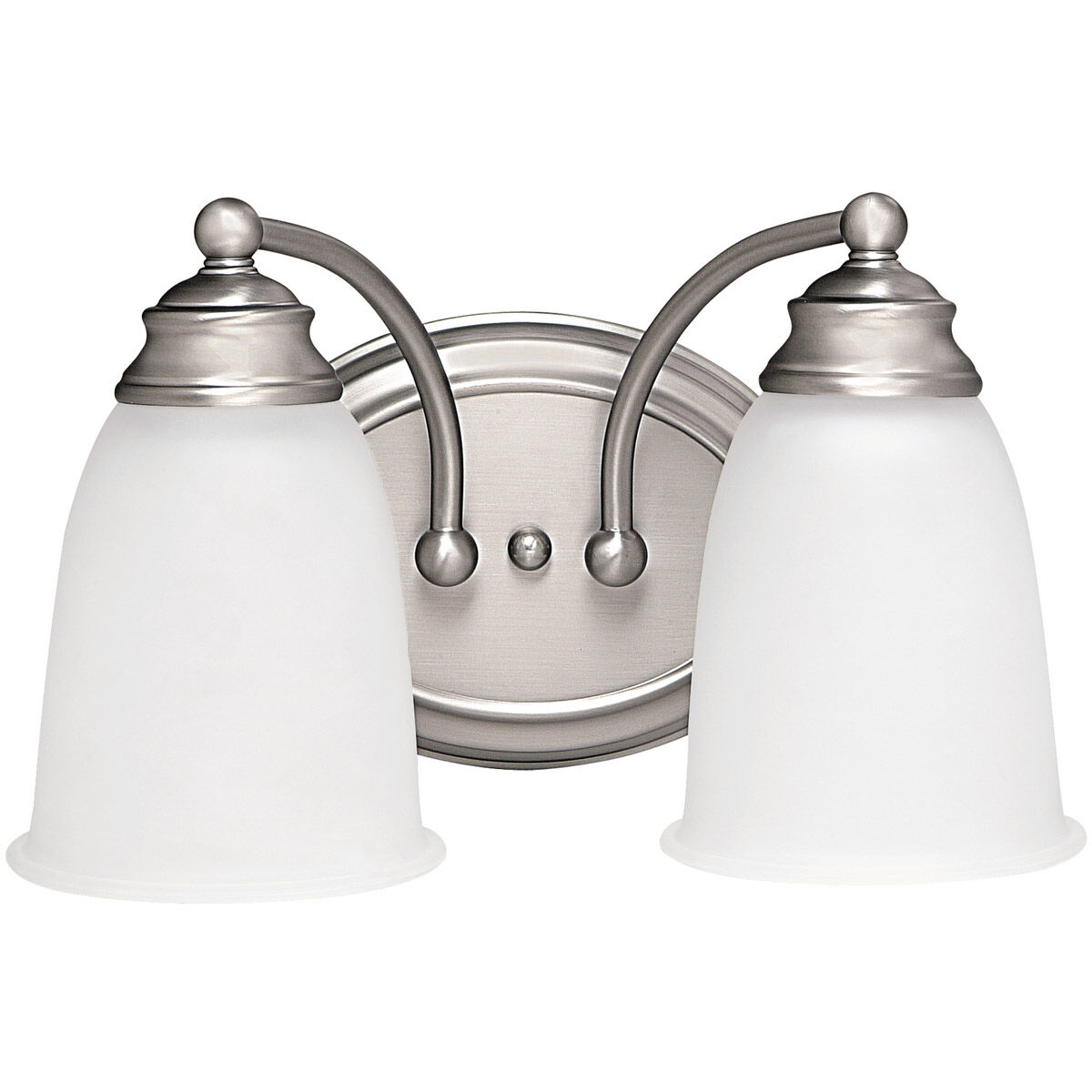 Booker 2 Light 13 inch Matte Nickel Vanity Light Wall Light 
