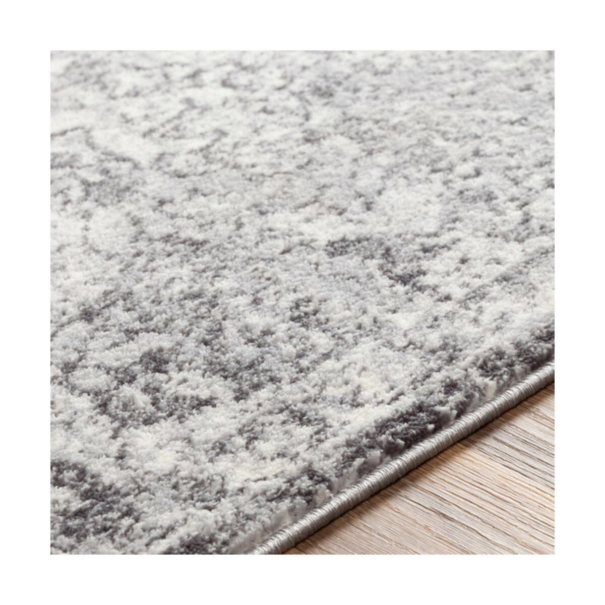 Speck 87 X 63 inch Silver Gray/White/Charcoal Rugs