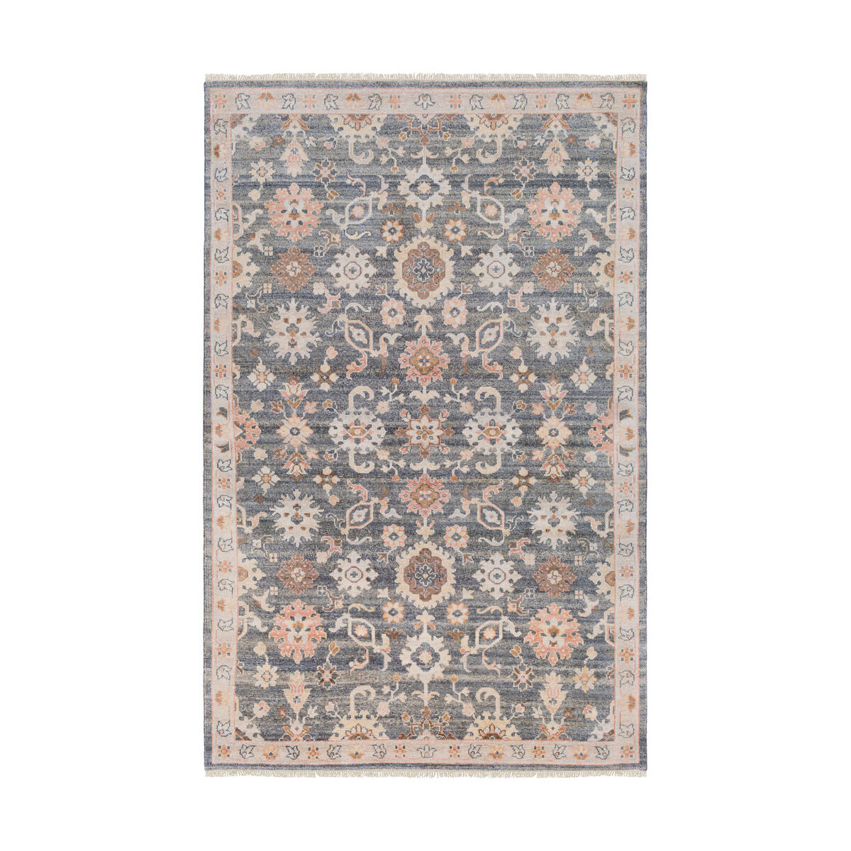 Millard 108 X 72 inch Charcoal/Taupe/Beige/Peach/Camel/Butter Rugs, Rectangle