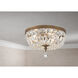 Everett 3 Light 12 inch Gold Flush Ceiling Light