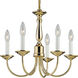 Kipling 5 Light 17.5 inch Polished Brass Chandelier Ceiling Light