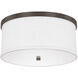 Raissa 3 Light 16 inch Burnished Bronze Flush Mount Ceiling Light