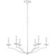 Ultima 6 Light 32.5 inch Plaster White Chandelier Ceiling Light