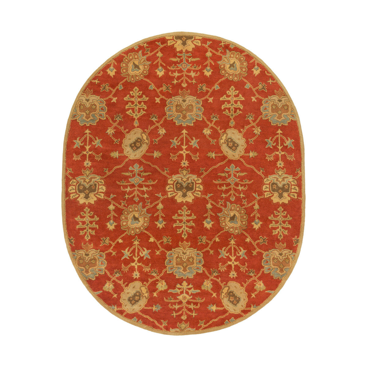 Edda 120 X 96 inch Camel/Tan/Olive Rugs, Wool