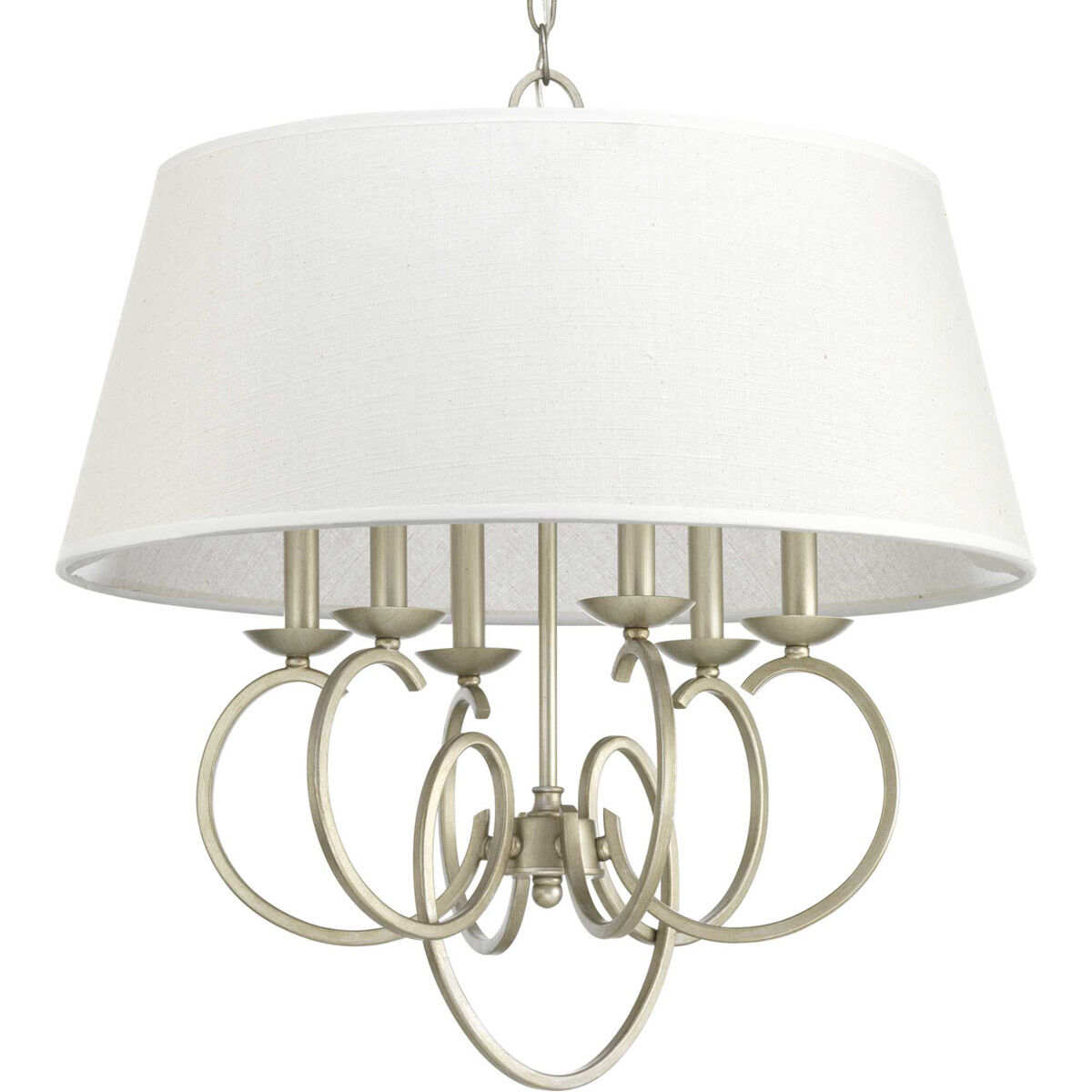 Brenda 6 Light 24 inch Silver Ridge Pendant Ceiling Light, Design Series