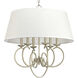 Brenda 6 Light 24 inch Silver Ridge Pendant Ceiling Light, Design Series