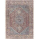 Ivory 87 X 63 inch Dark Plum Rug, Rectangle