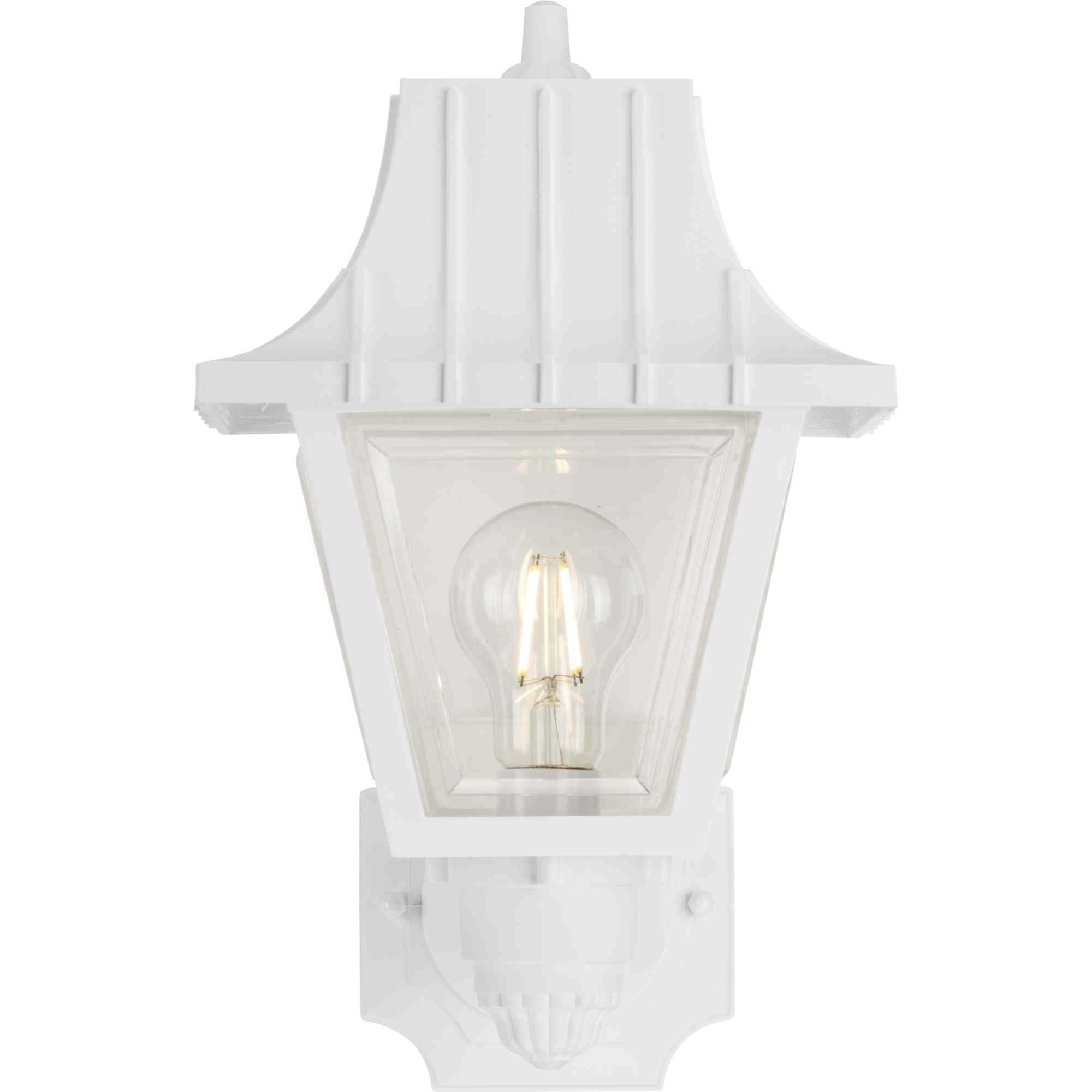Season 1 Light 13 inch White Outdoor Wall Lantern
