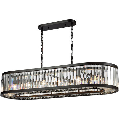 Farrell 14 Light 49 inch Oil Rubbed Bronze Linear Chandelier Ceiling Light