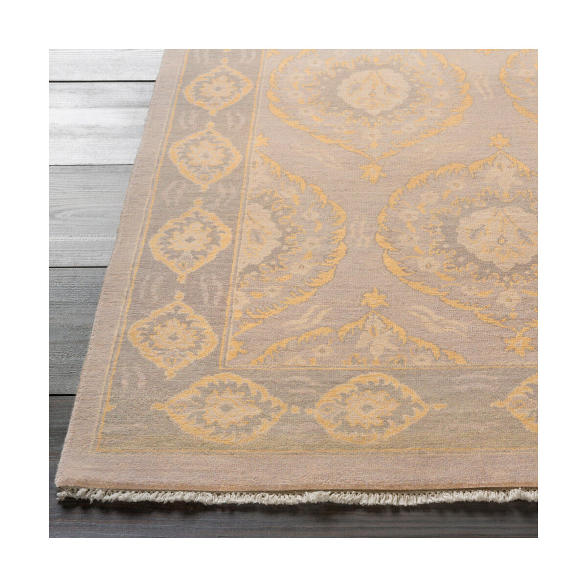 Mar 108 X 72 inch Neutral and Brown Area Rug, Wool