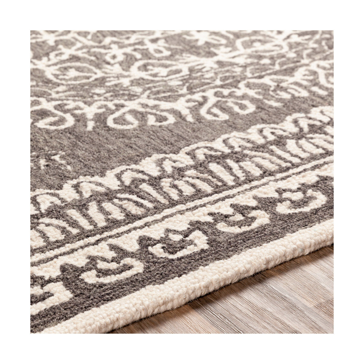 Alvina 90 X 60 inch Black/Cream Rugs