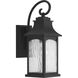 Corrina 1 Light 16 inch Textured Black Outdoor Wall Lantern, Small