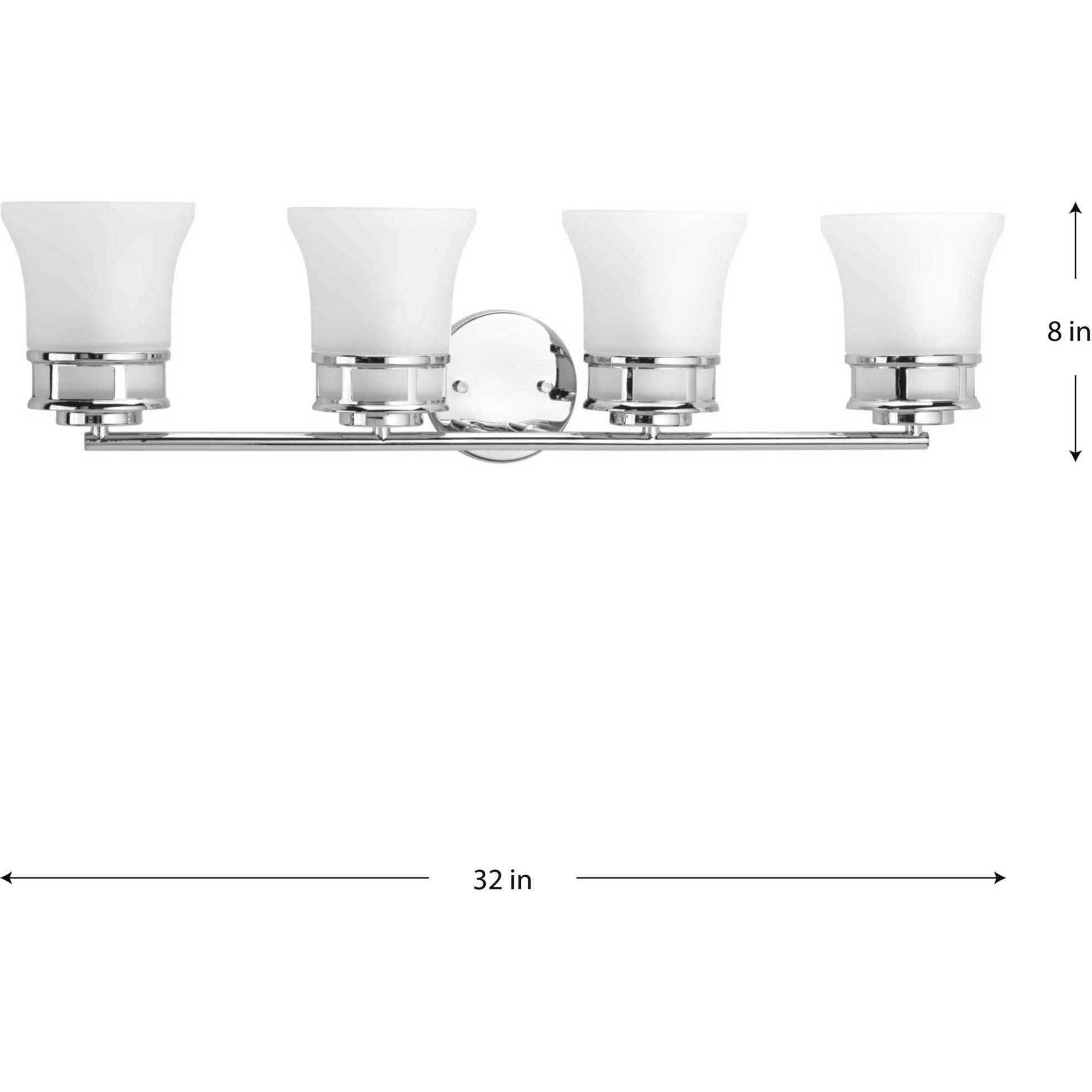 Read 4 Light 32 inch Polished Chrome Bath Vanity Wall Light