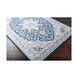 Creighton 87 X 63 inch Navy/Bright Blue/Cream/Silver Gray/Medium Gray Rugs