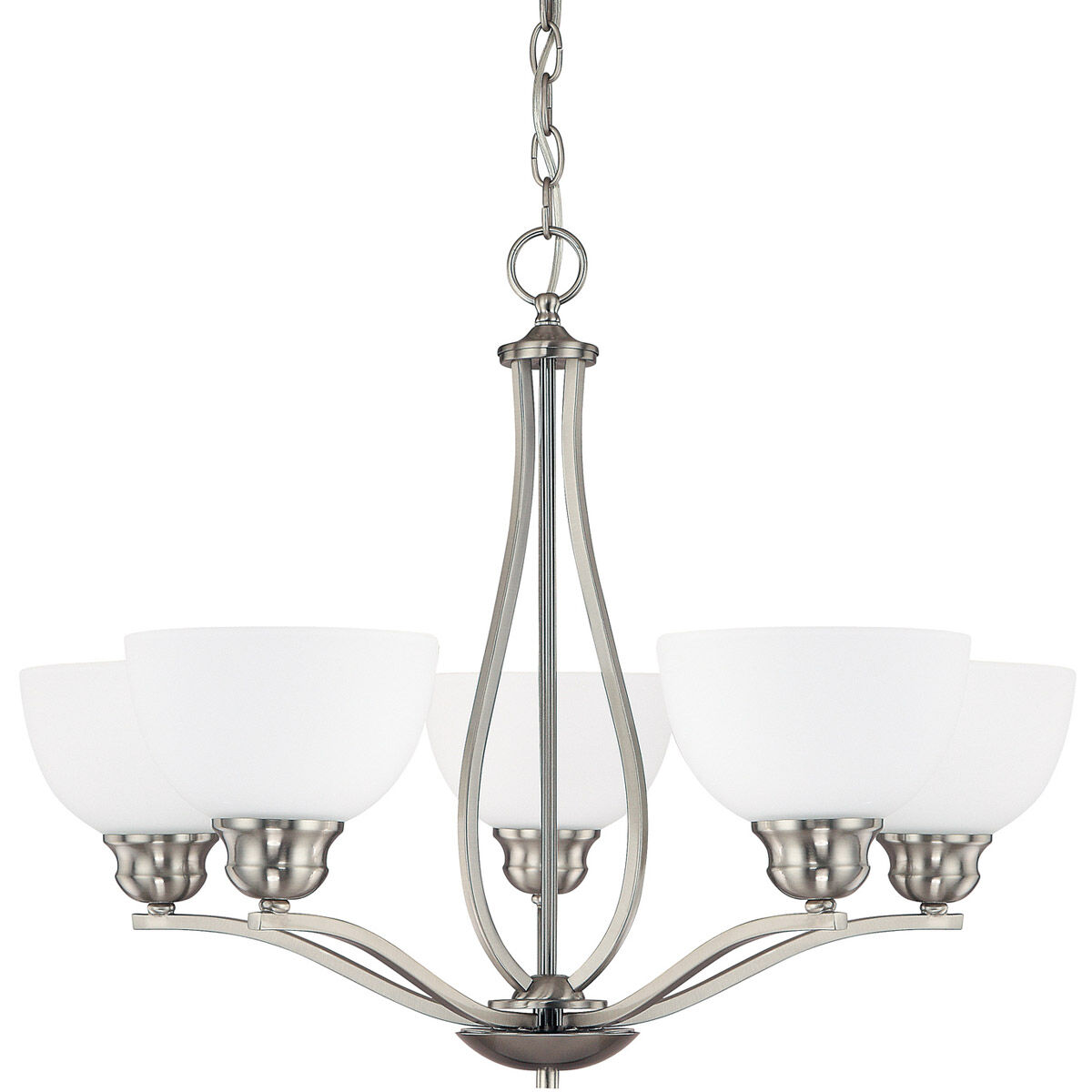 Esme 5 Light 27 inch Brushed Nickel Chandelier Ceiling Light