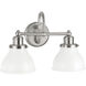 Felix 2 Light 16 inch Brushed Nickel Vanity Light Wall Light