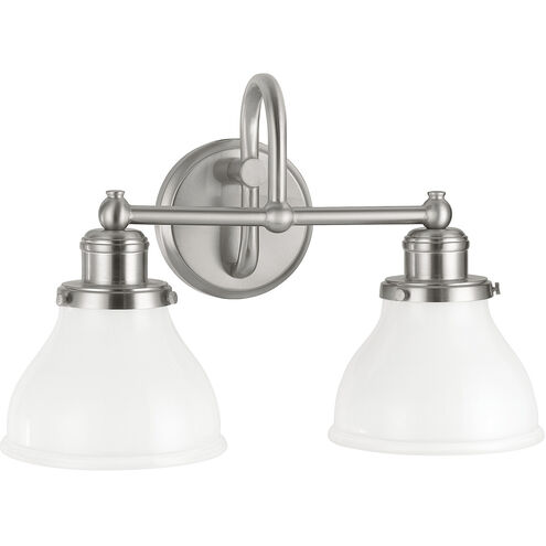 Felix 2 Light 16 inch Brushed Nickel Vanity Light Wall Light