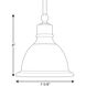Beacher 1 Light 7.63 inch Brushed Nickel Mini-Pendant Ceiling Light