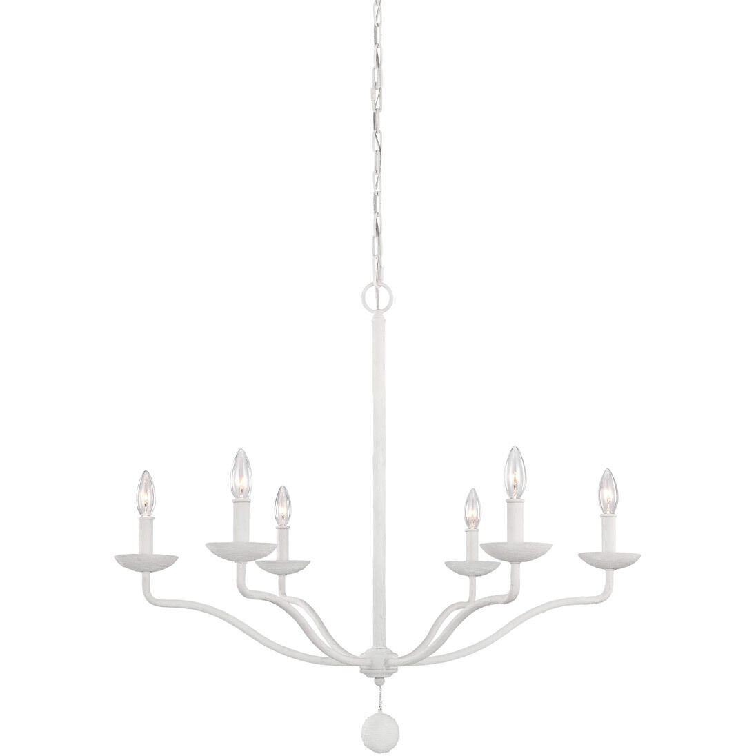 Ultima 6 Light 32.5 inch Plaster White Chandelier Ceiling Light