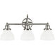 Felix 3 Light 24 inch Polished Nickel Vanity Light Wall Light