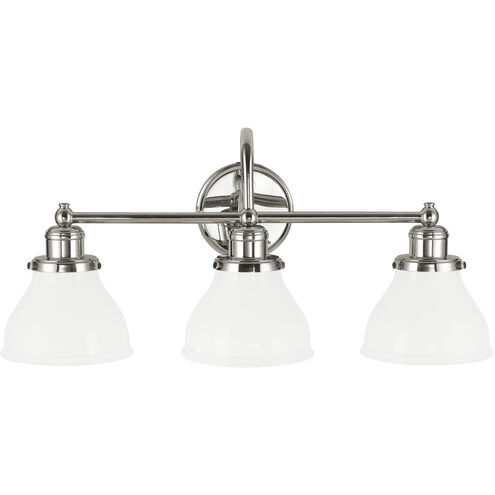 Felix 3 Light 24 inch Polished Nickel Vanity Light Wall Light