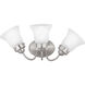 Clarence 3 Light 16 inch Brushed Nickel Bath Vanity Wall Light