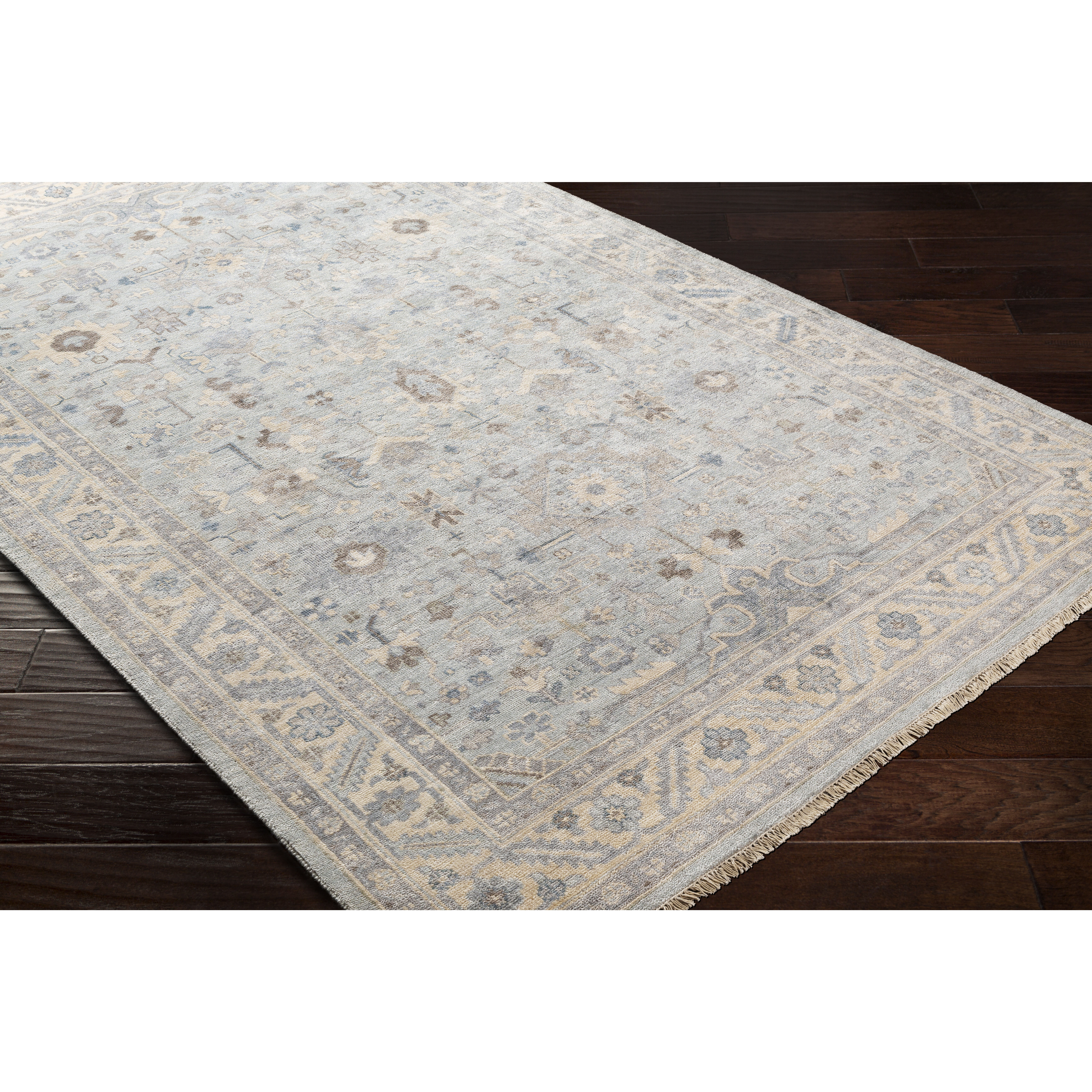 Poppy 108 X 72 inch Ice Blue Rug, Rectangle