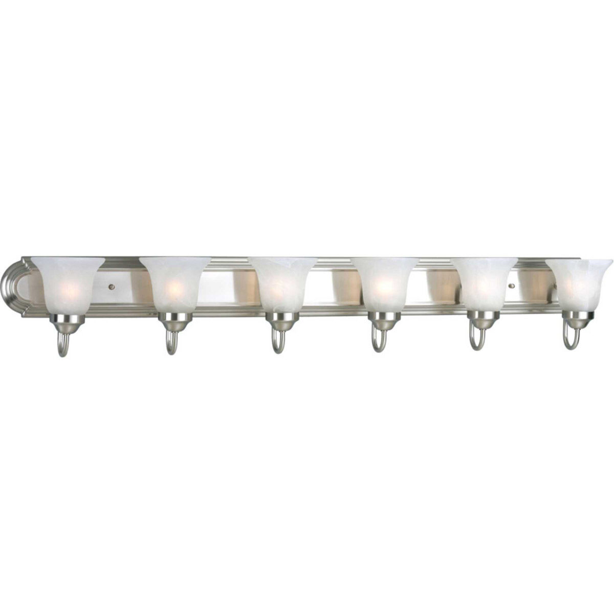 Verity 6 Light 48 inch Brushed Nickel Bath Vanity Wall Light