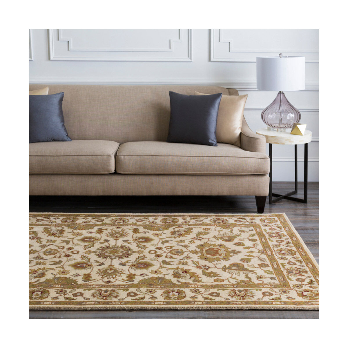 Cedric 96 X 60 inch Beige/Camel/Wheat/Dark Red/Dark Brown/Olive/Taupe Rugs, Wool