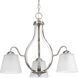 Jay 3 Light 22 inch Brushed Nickel Chandelier Ceiling Light