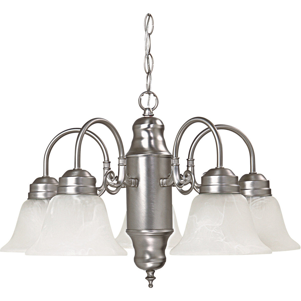 Booker 5 Light 21 inch Matte Nickel Chandelier Ceiling Light