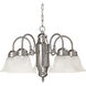 Booker 5 Light 21 inch Matte Nickel Chandelier Ceiling Light