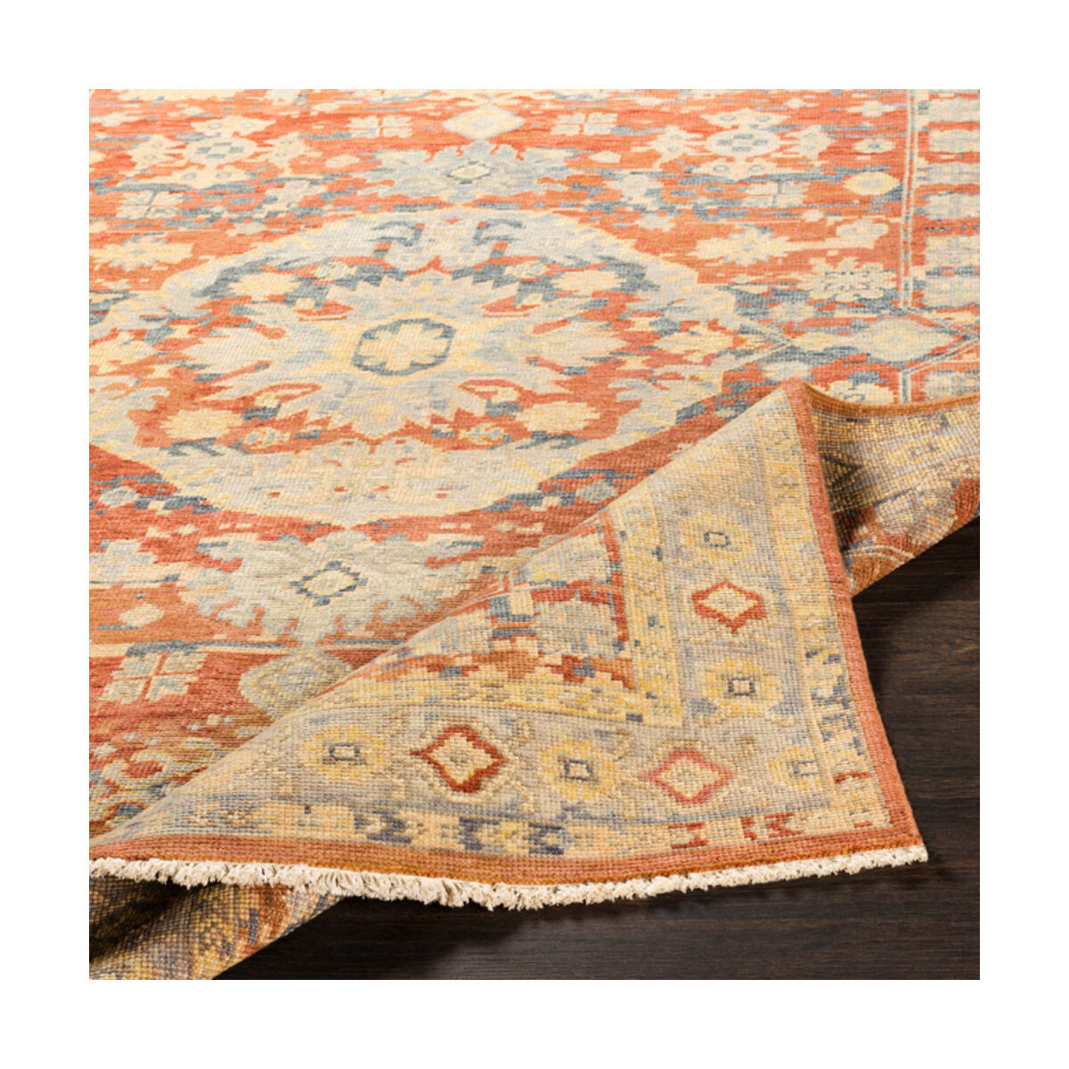 Nero 132 X 96 inch Brick Red Rug, Rectangle