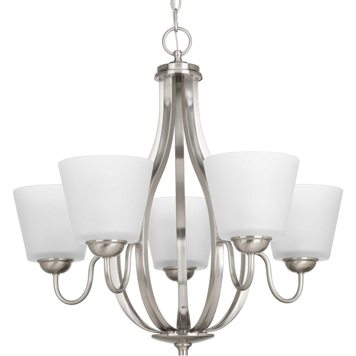Jay 5 Light 24.63 inch Brushed Nickel Chandelier Ceiling Light