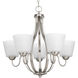 Jay 5 Light 24.63 inch Brushed Nickel Chandelier Ceiling Light