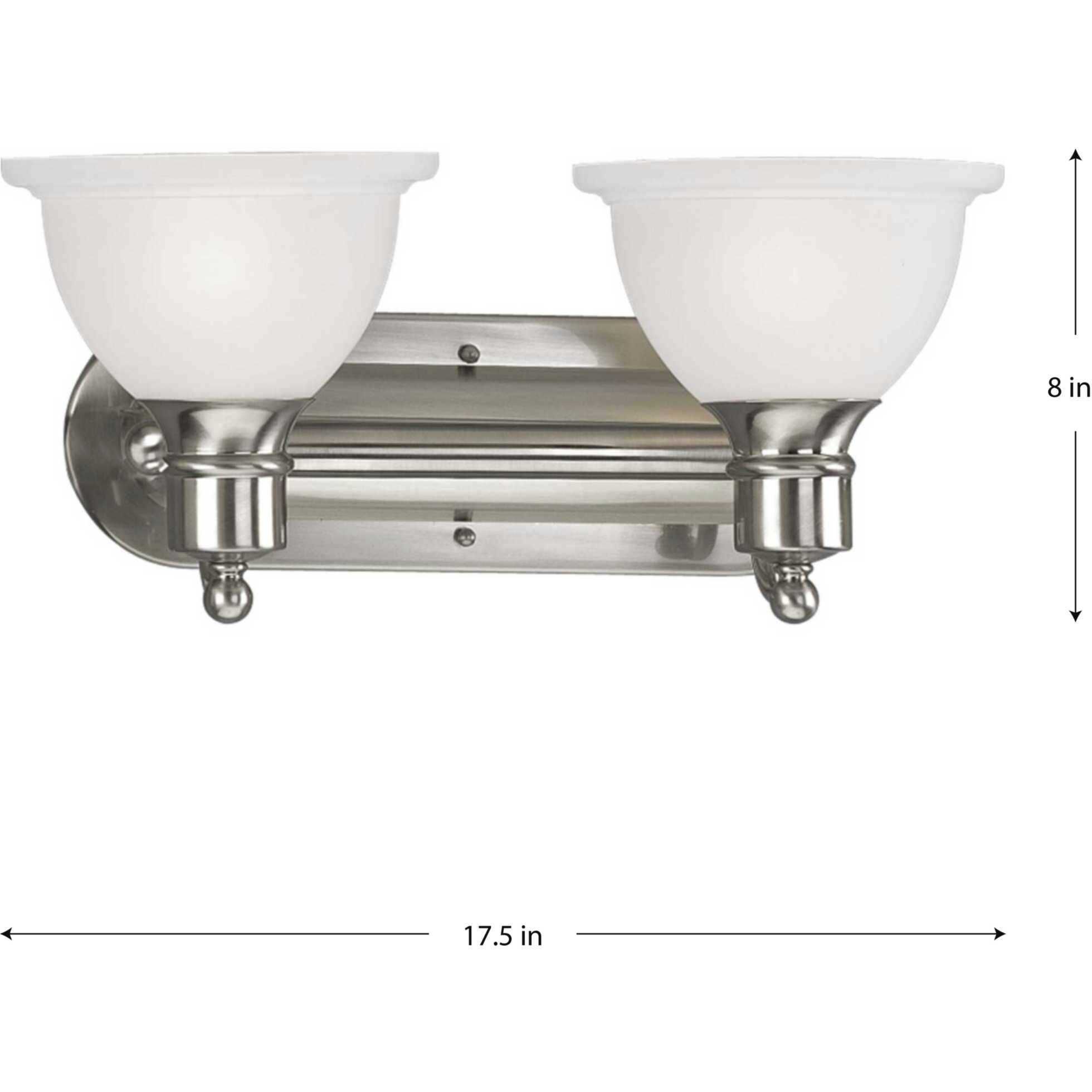 Beacher 2 Light 17.5 inch Brushed Nickel Bath Vanity Wall Light