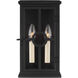 Leyna 2 Light 12.13 inch Textured Black Outdoor Wall Lantern