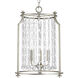 Wayland 3 Light Silver Ridge Pendant Ceiling Light, Design Series