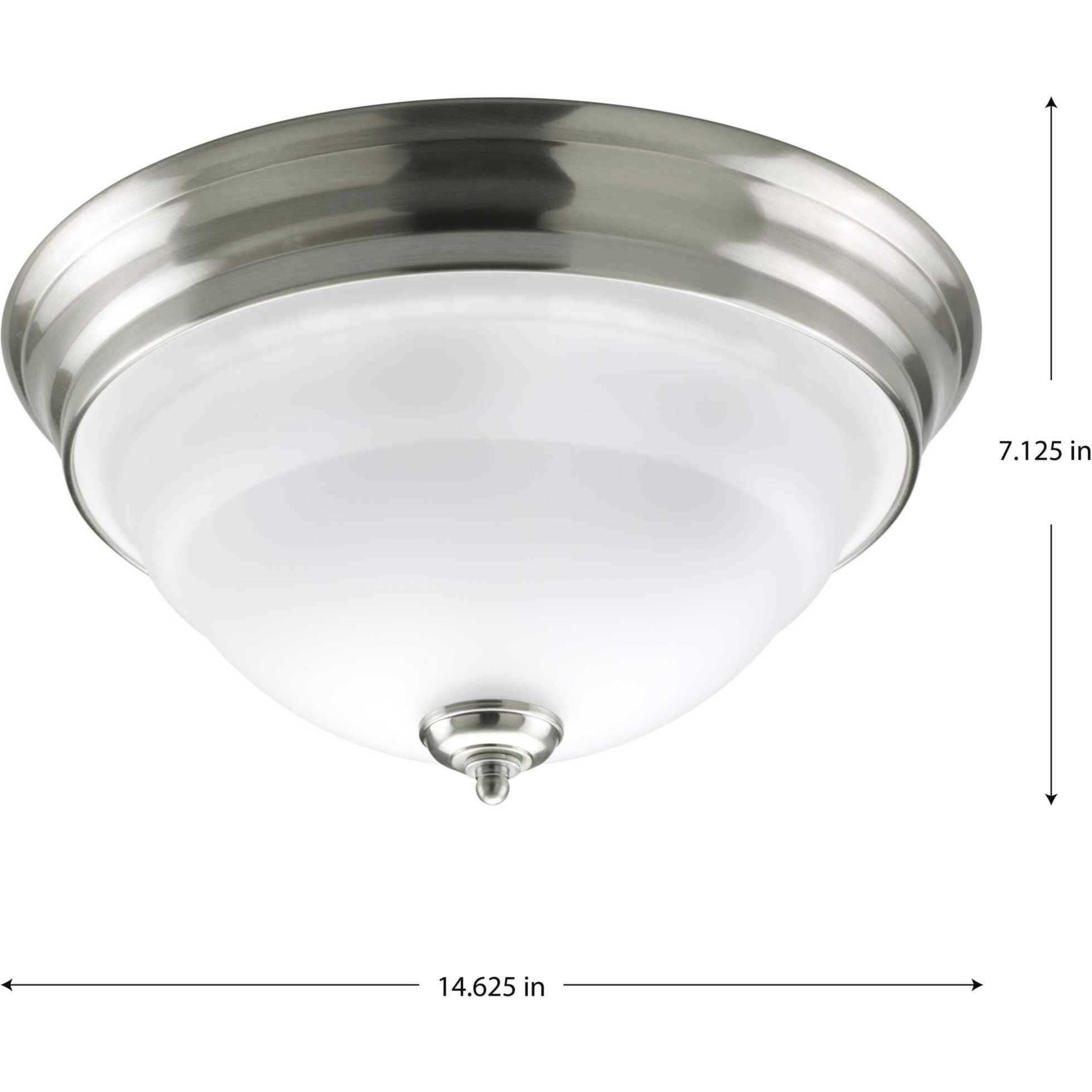 Slade 2 Light 14.63 inch Brushed Nickel Flush Mount Ceiling Light