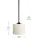 Mark 1 Light 6.5 inch Antique Bronze Mini-Pendant Ceiling Light