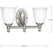 Juno 2 Light 17 inch Brushed Nickel Bath Vanity Wall Light, Delta
