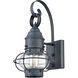 Seward 1 Light 15 inch Aged Zinc Outdoor Wall Sconce